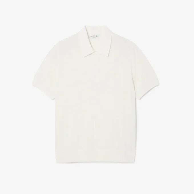 Herren-Poloshirts mit geripptem Strickkragen Herren-Poloshirts mit geripptem Strickkragen