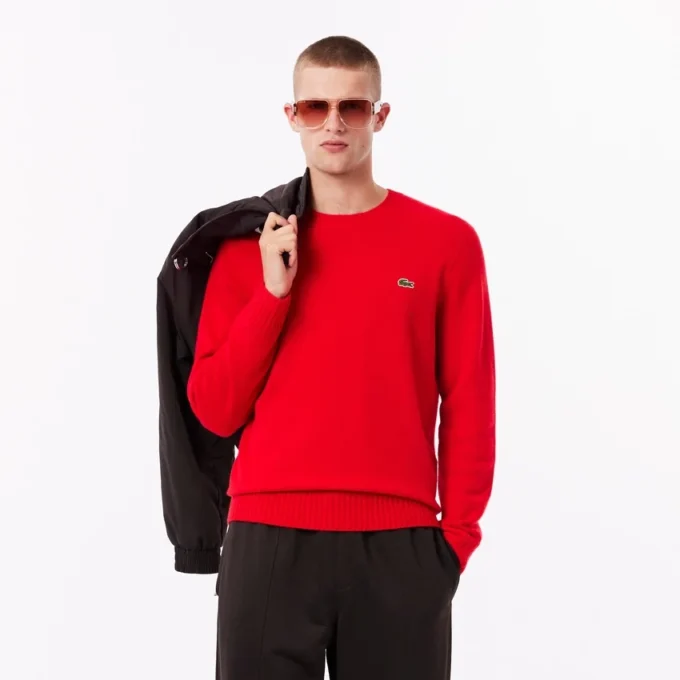 Herren-Pullover aus 3D-Strick mit Rundhalsausschnitt Herren-Pullover aus 3D-Strick mit Rundhalsausschnitt