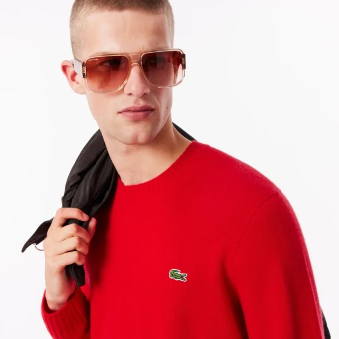 Herren-Pullover aus 3D-Strick mit Rundhalsausschnitt Herren-Pullover aus 3D-Strick mit Rundhalsausschnitt