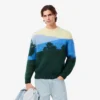 Herren-Pullover aus Alpaka-Wolle mit Landschaftsmotiv Herren-Pullover aus Alpaka-Wolle mit Landschaftsmotiv