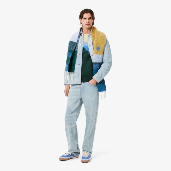 Herren-Pullover aus Alpaka-Wolle mit Landschaftsmotiv Herren-Pullover aus Alpaka-Wolle mit Landschaftsmotiv