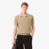 Herren-Pullover aus Baumwoll-Blend mit offenem Polokragen Herren-Pullover aus Baumwoll-Blend mit offenem Polokragen