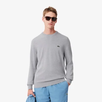 Herren-Pullover aus Baumwolle mit Rundhalsausschnitt