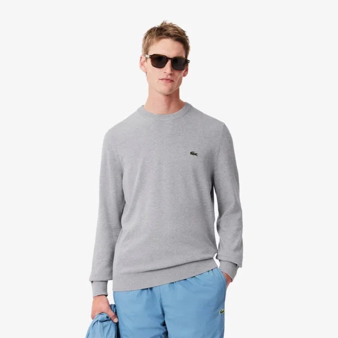 Herren-Pullover aus Baumwolle mit Rundhalsausschnitt Herren-Pullover aus Baumwolle mit Rundhalsausschnitt