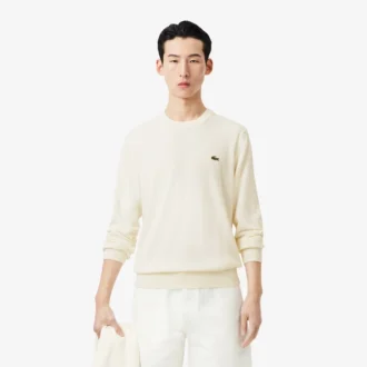 Herren-Pullover aus Baumwolle mit Rundhalsausschnitt
