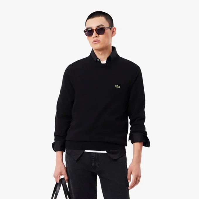 Herren-Pullover aus Baumwolle mit Rundhalsausschnitt Herren-Pullover aus Baumwolle mit Rundhalsausschnitt