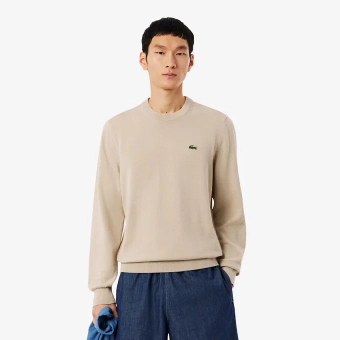 Herren-Pullover aus Baumwolle mit Rundhalsausschnitt Herren-Pullover aus Baumwolle mit Rundhalsausschnitt