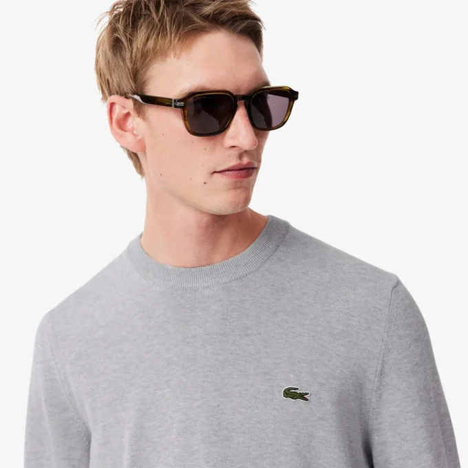 Herren-Pullover aus Baumwolle mit Rundhalsausschnitt Herren-Pullover aus Baumwolle mit Rundhalsausschnitt