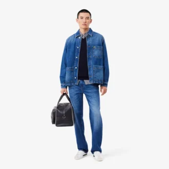 Herren-Pullover aus Baumwolle mit V-Ausschnitt