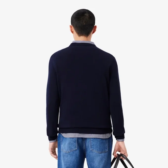 Herren-Pullover aus Baumwolle mit V-Ausschnitt Herren-Pullover aus Baumwolle mit V-Ausschnitt