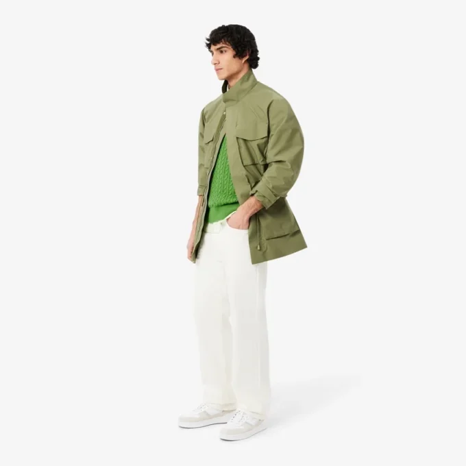 Herren-Pullover aus Baumwolle mit Zopfmuster Herren-Pullover aus Baumwolle mit Zopfmuster