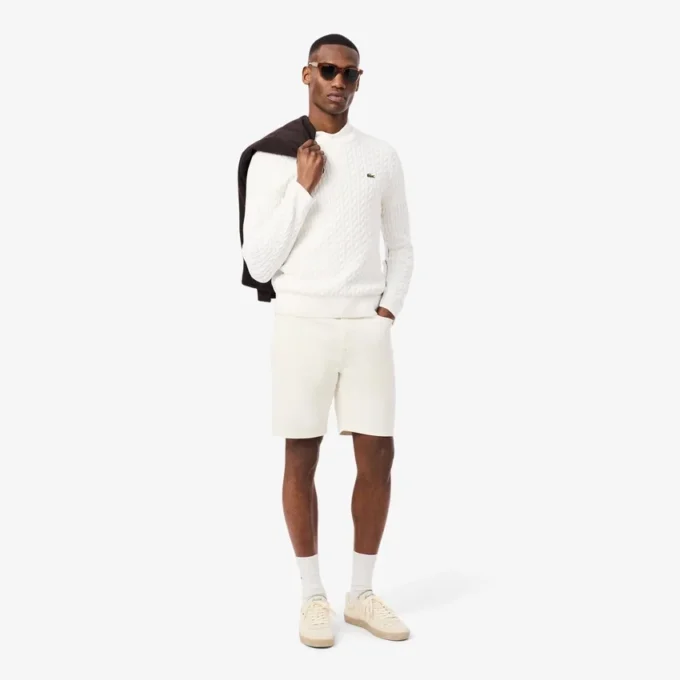 Herren-Pullover aus Baumwolle mit Zopfmuster Herren-Pullover aus Baumwolle mit Zopfmuster