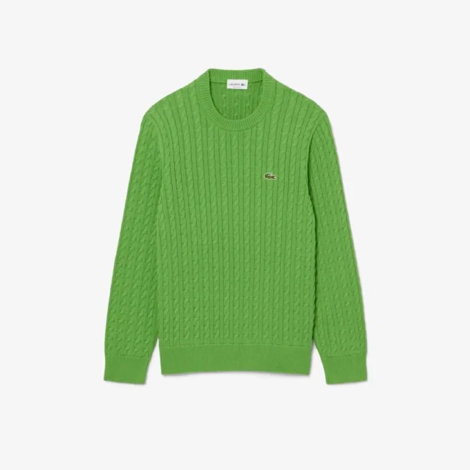 Herren-Pullover aus Baumwolle mit Zopfmuster Herren-Pullover aus Baumwolle mit Zopfmuster
