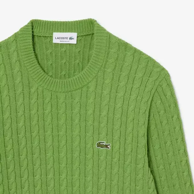Herren-Pullover aus Baumwolle mit Zopfmuster Herren-Pullover aus Baumwolle mit Zopfmuster