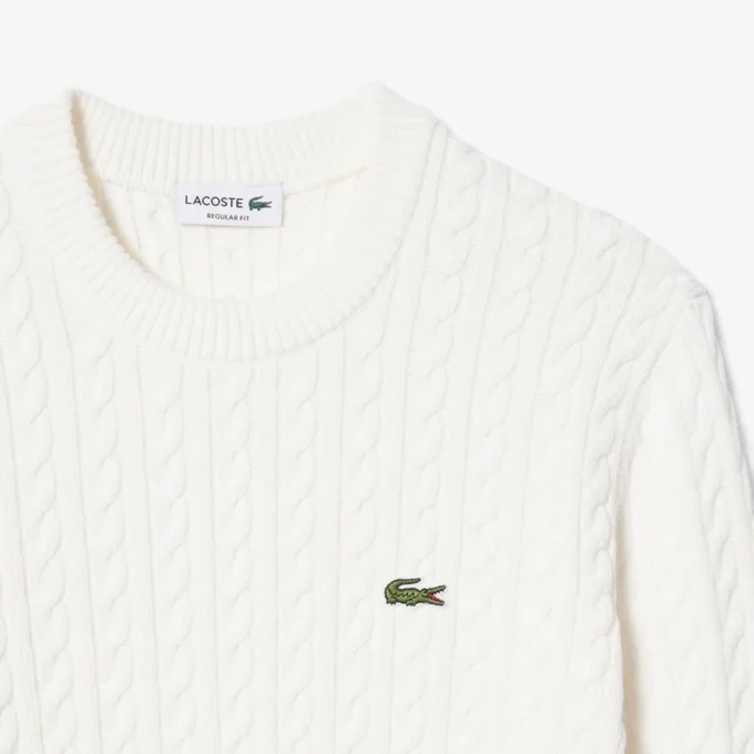 Herren-Pullover aus Baumwolle mit Zopfmuster Herren-Pullover aus Baumwolle mit Zopfmuster