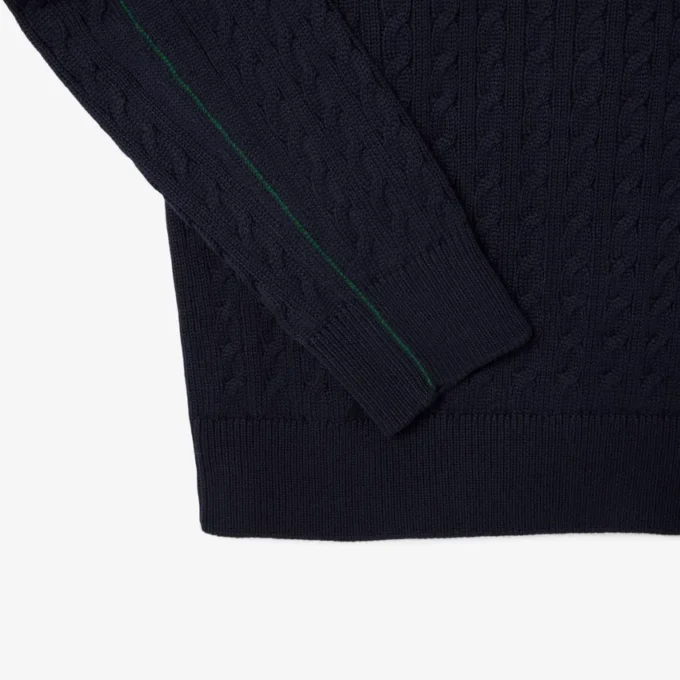 Herren-Pullover aus Baumwolle mit Zopfmuster Herren-Pullover aus Baumwolle mit Zopfmuster