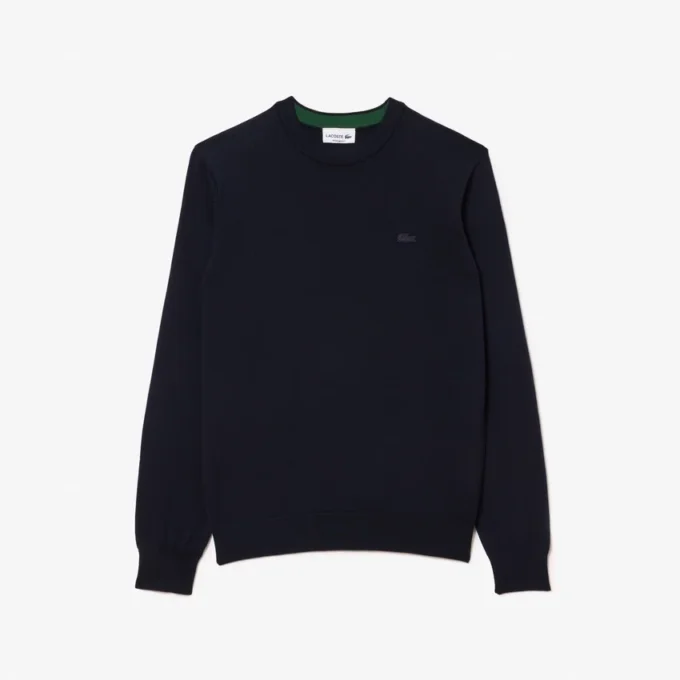 Herren-Pullover aus Merinowolle mit Rundhalsausschnitt Herren-Pullover aus Merinowolle mit Rundhalsausschnitt