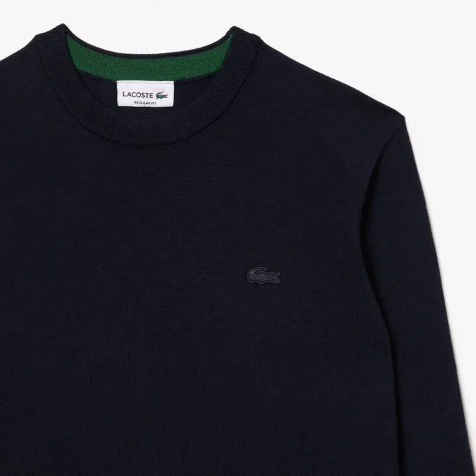 Herren-Pullover aus Merinowolle mit Rundhalsausschnitt Herren-Pullover aus Merinowolle mit Rundhalsausschnitt