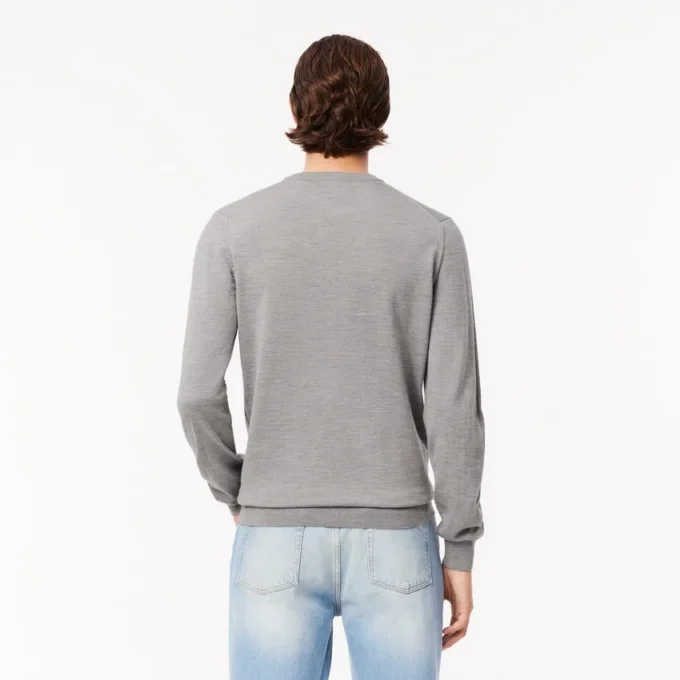 Herren-Pullover aus Merinowolle mit Rundhalsausschnitt Herren-Pullover aus Merinowolle mit Rundhalsausschnitt
