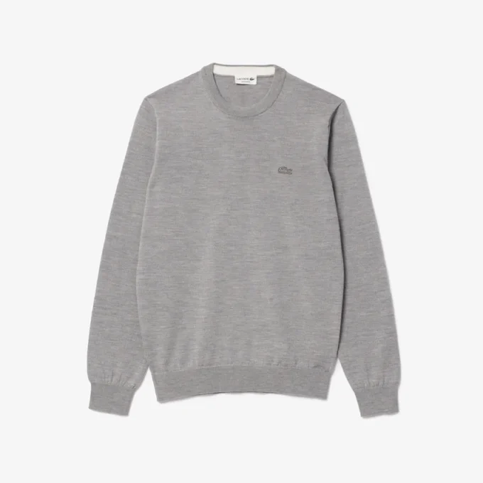 Herren-Pullover aus Merinowolle mit Rundhalsausschnitt Herren-Pullover aus Merinowolle mit Rundhalsausschnitt
