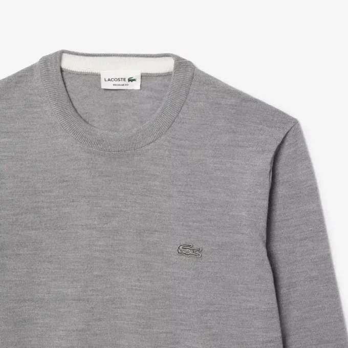 Herren-Pullover aus Merinowolle mit Rundhalsausschnitt Herren-Pullover aus Merinowolle mit Rundhalsausschnitt