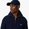Herren-Pullover aus schwerer Wolle mit halbem Reißverschluss Herren-Pullover aus schwerer Wolle mit halbem Reißverschluss