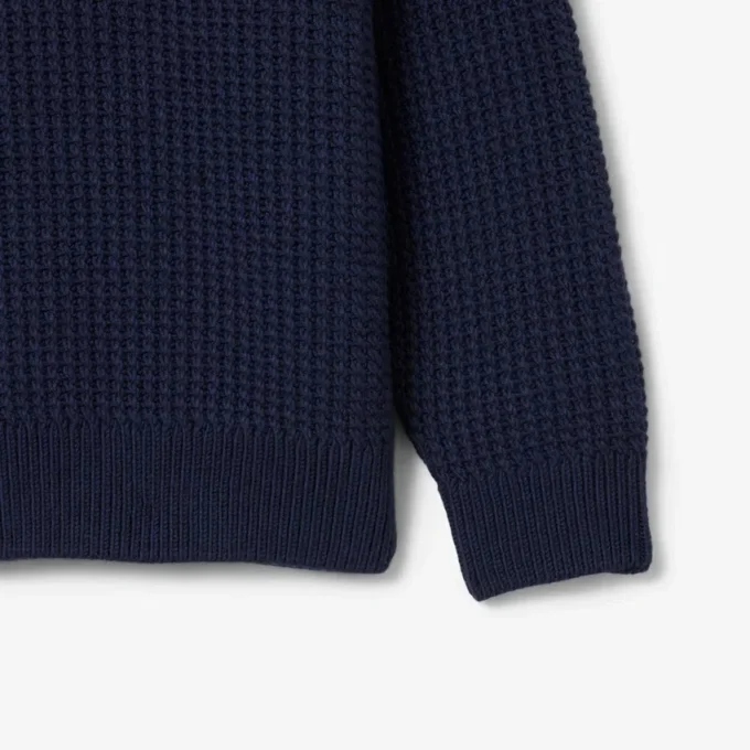 Herren-Pullover aus schwerer Wolle mit halbem Reißverschluss Herren-Pullover aus schwerer Wolle mit halbem Reißverschluss