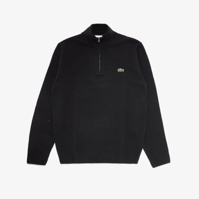 Herren-Pullover aus Wolle mit halbem Reißverschluss Herren-Pullover aus Wolle mit halbem Reißverschluss