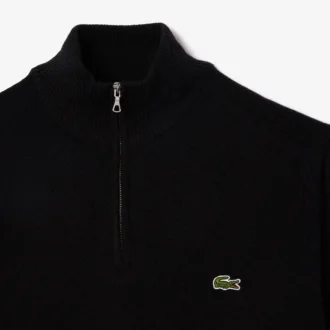 Herren-Pullover aus Wolle mit halbem Reißverschluss