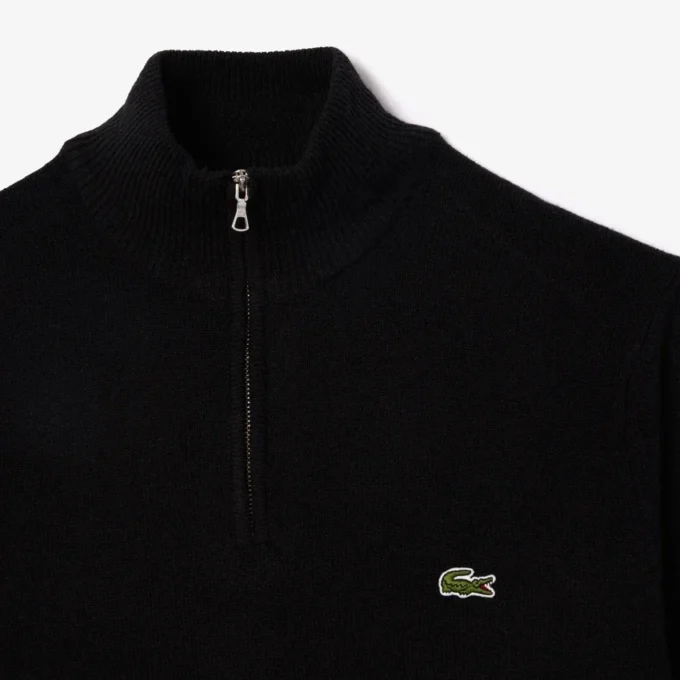 Herren-Pullover aus Wolle mit halbem Reißverschluss Herren-Pullover aus Wolle mit halbem Reißverschluss