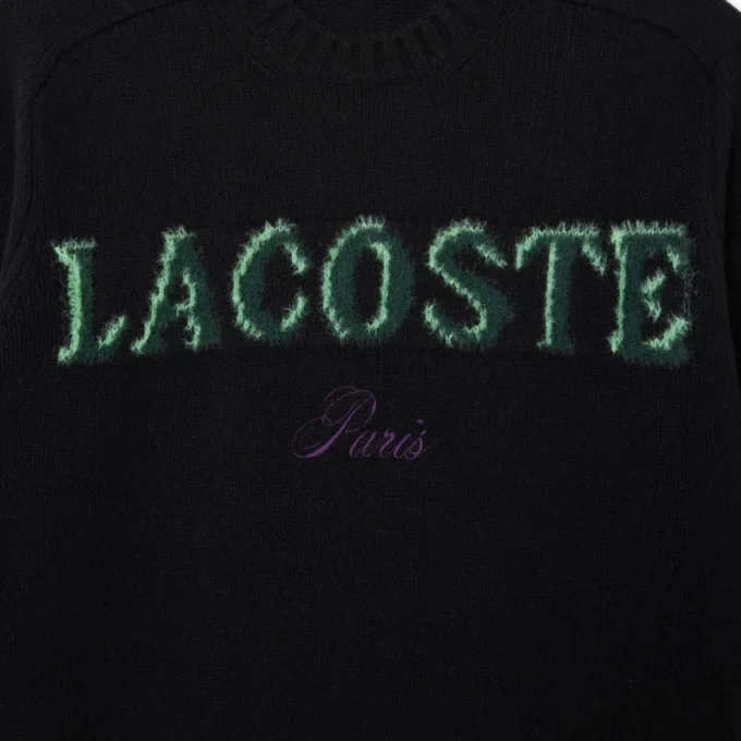 Herren-Pullover aus Wolle mit Intarsien-Logo Herren-Pullover aus Wolle mit Intarsien-Logo