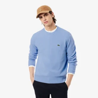 Herren-Pullover aus Wolle mit Rundhalsausschnitt