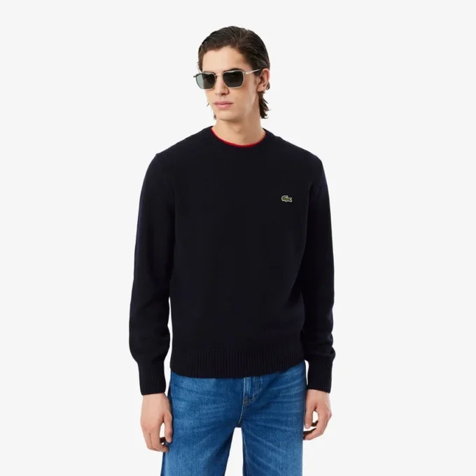 Herren-Pullover aus Wolle mit Rundhalsausschnitt Herren-Pullover aus Wolle mit Rundhalsausschnitt