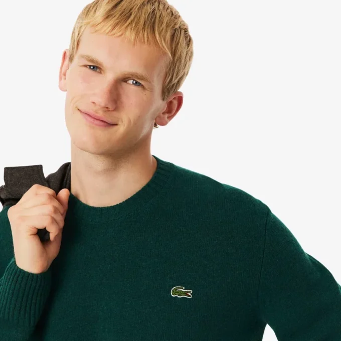 Herren-Pullover aus Wolle mit Rundhalsausschnitt Herren-Pullover aus Wolle mit Rundhalsausschnitt