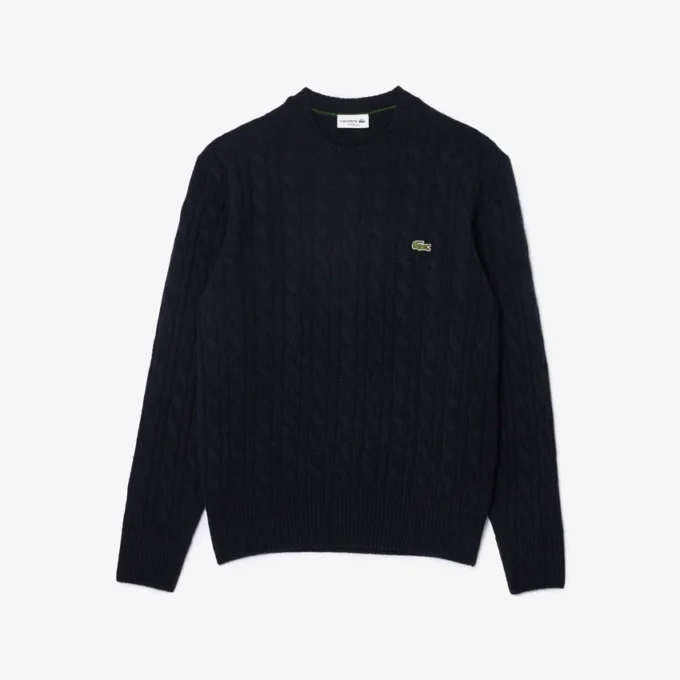 Herren-Pullover aus Wollstrick mit Rundhalsausschnitt Herren-Pullover aus Wollstrick mit Rundhalsausschnitt