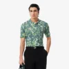 Herren-Pullover mit Kurzarm, Grafikprint und Polokragen Herren-Pullover mit Kurzarm, Grafikprint und Polokragen