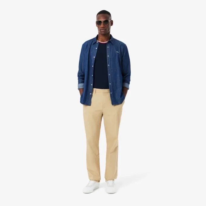 Herren-Pyjama-Oberteil mit kontrastierendem Kragen Herren-Pyjama-Oberteil mit kontrastierendem Kragen
