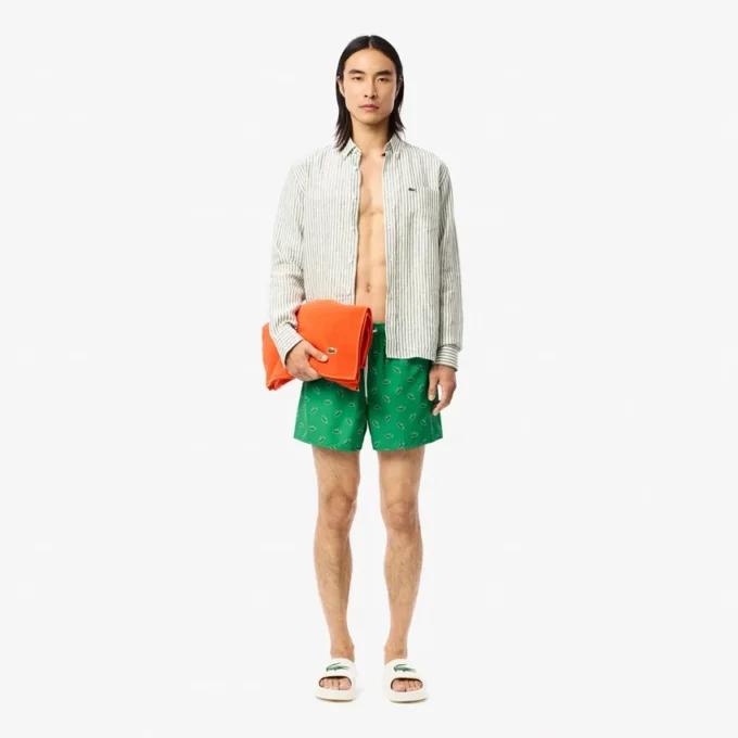 Herren-Retroshorts mit Krokodil-Print Herren-Retroshorts mit Krokodil-Print