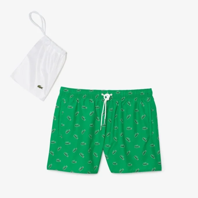 Herren-Retroshorts mit Krokodil-Print Herren-Retroshorts mit Krokodil-Print