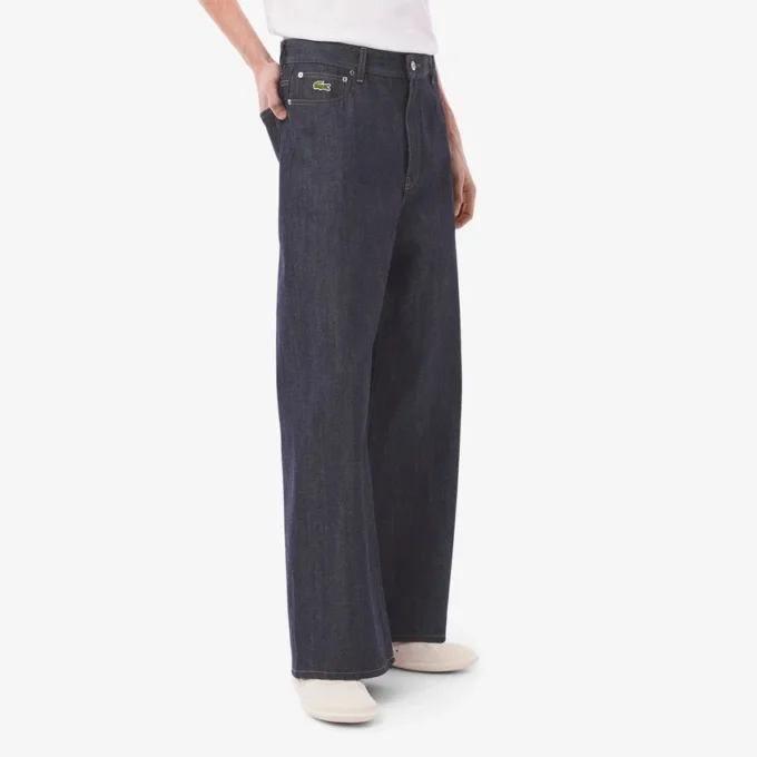 Herren-Runway-Jeans mit weitem Bein und Webkante Herren-Runway-Jeans mit weitem Bein und Webkante