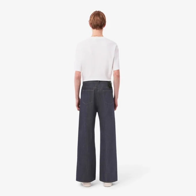 Herren-Runway-Jeans mit weitem Bein und Webkante Herren-Runway-Jeans mit weitem Bein und Webkante