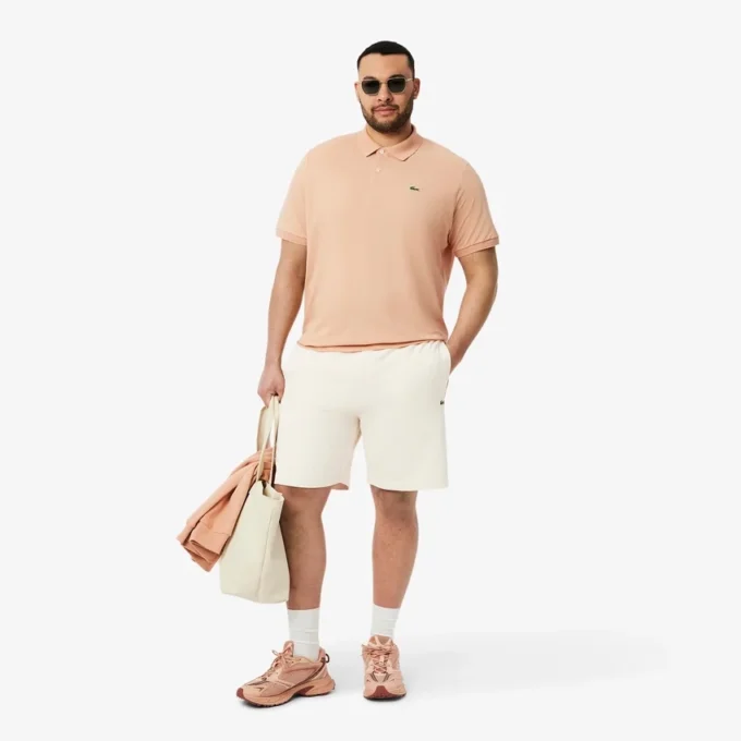 Herren-Shorts aus Baumwollfleece mit Farbblock-Design Herren-Shorts aus Baumwollfleece mit Farbblock-Design