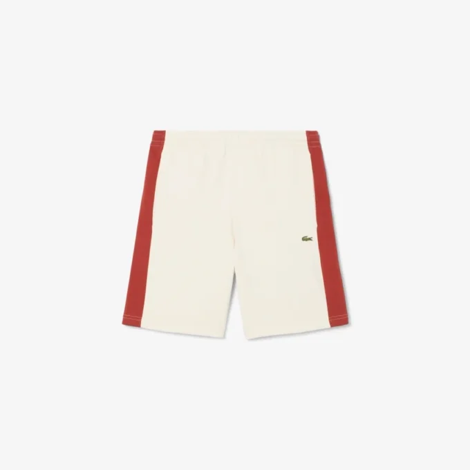 Herren-Shorts aus Baumwollfleece mit Farbblock-Design Herren-Shorts aus Baumwollfleece mit Farbblock-Design