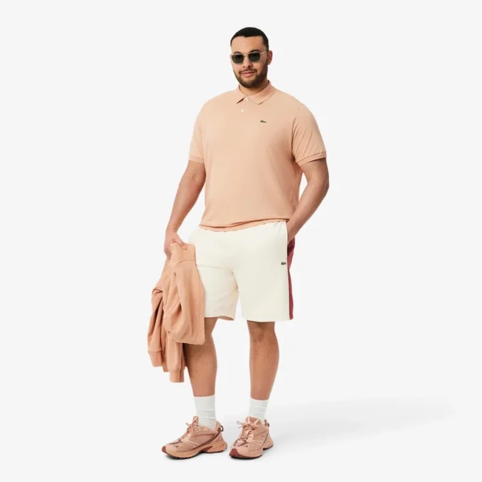 Herren-Shorts aus Baumwollfleece mit Farbblock-Design Herren-Shorts aus Baumwollfleece mit Farbblock-Design