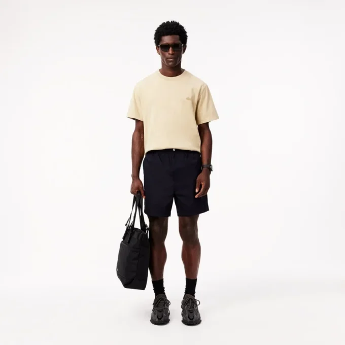Herren-Shorts aus Popeline in lockerer Passform Herren-Shorts aus Popeline in lockerer Passform