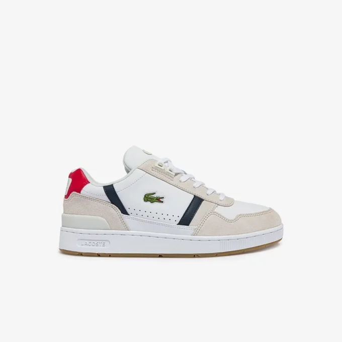 Herren-Sneaker aus Leder mit T-Clip Herren-Sneaker aus Leder mit T-Clip