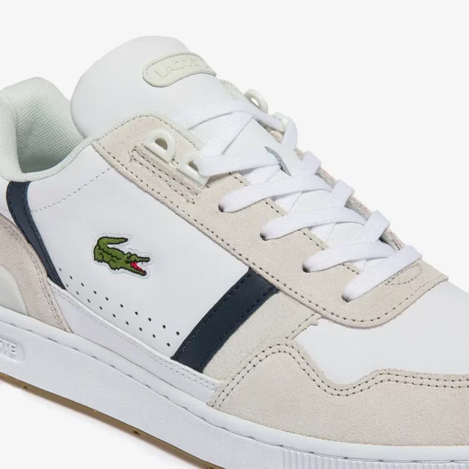 Herren-Sneaker aus Leder mit T-Clip Herren-Sneaker aus Leder mit T-Clip