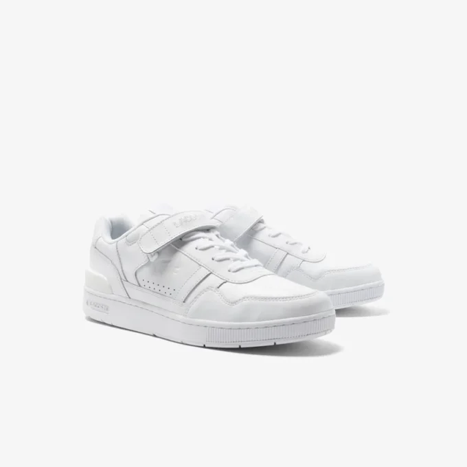 Herren-Sneaker aus Leder mit T-Clip-Klettverschluss Herren-Sneaker aus Leder mit T-Clip-Klettverschluss