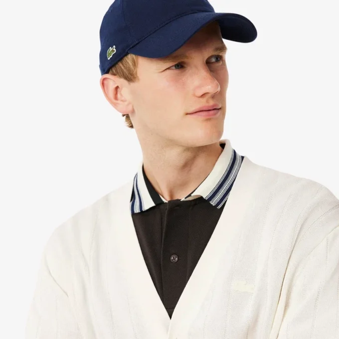 Herren-Strickjacke aus fließendem Rippstrick
