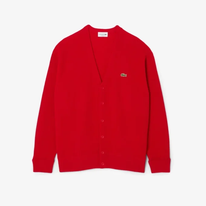 Herren-Strickjacke aus Wolle in Relaxed Fit Herren-Strickjacke aus Wolle in Relaxed Fit